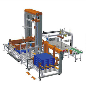 Gantry type low-level palletizer